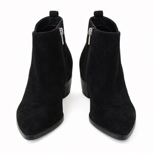 Marc Fisher LTD Black Suede Pointed Toe Booties 8M